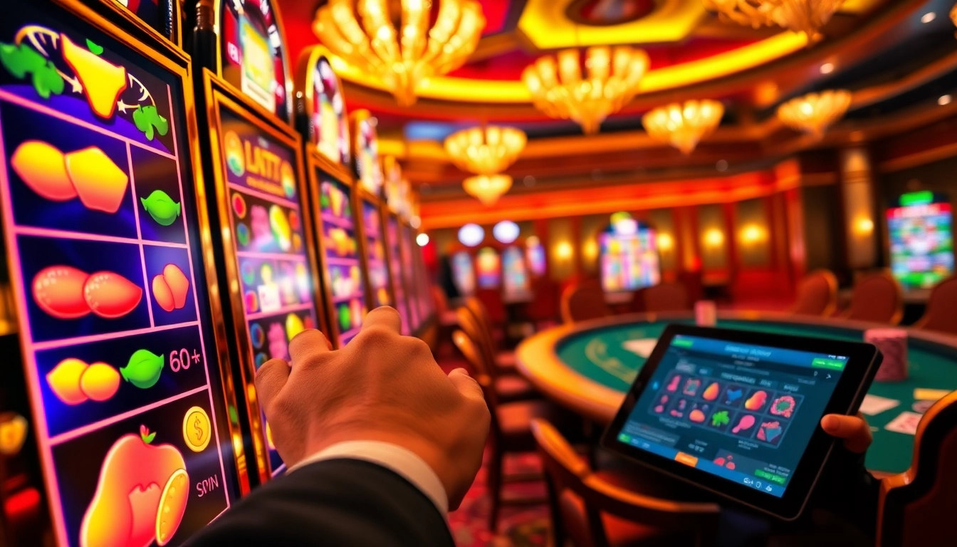 Hit the jackpot with slot gacor at an exciting casino featuring vibrant machines and poker tables.