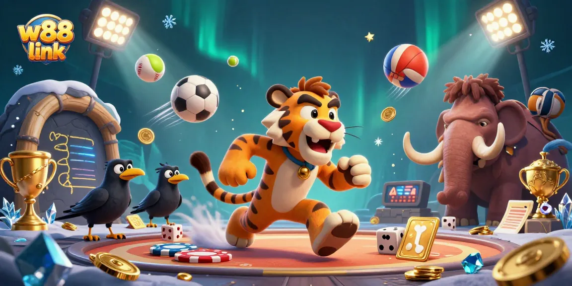 Engage with w88 link at the prehistoric casino as cavemen and a saber-toothed tiger introduce sports betting fun.