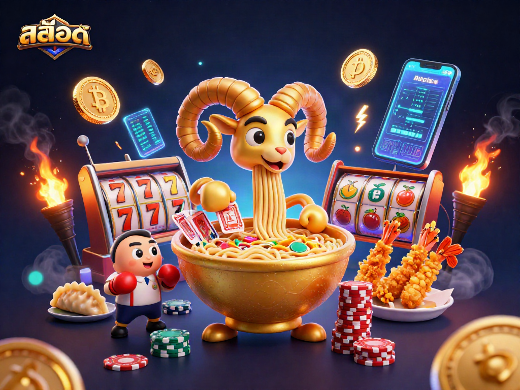 Spin the สล็อต reels with exciting characters, vibrant gold elements, and crypto coins!