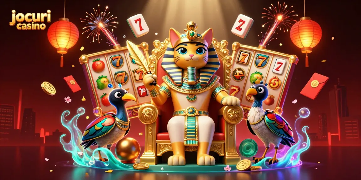 Joacă jocuri casino captivante alături de un faraon egiptean și elemente aurii
