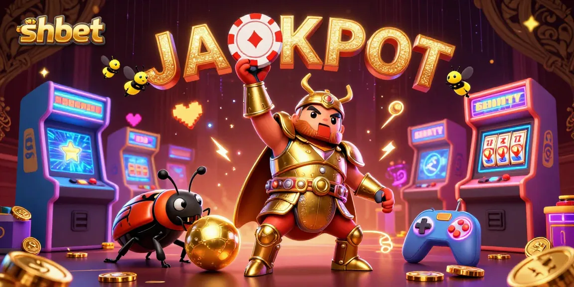 Experience a thrilling jackpot with shbet in this vibrant 3D casino illustration.