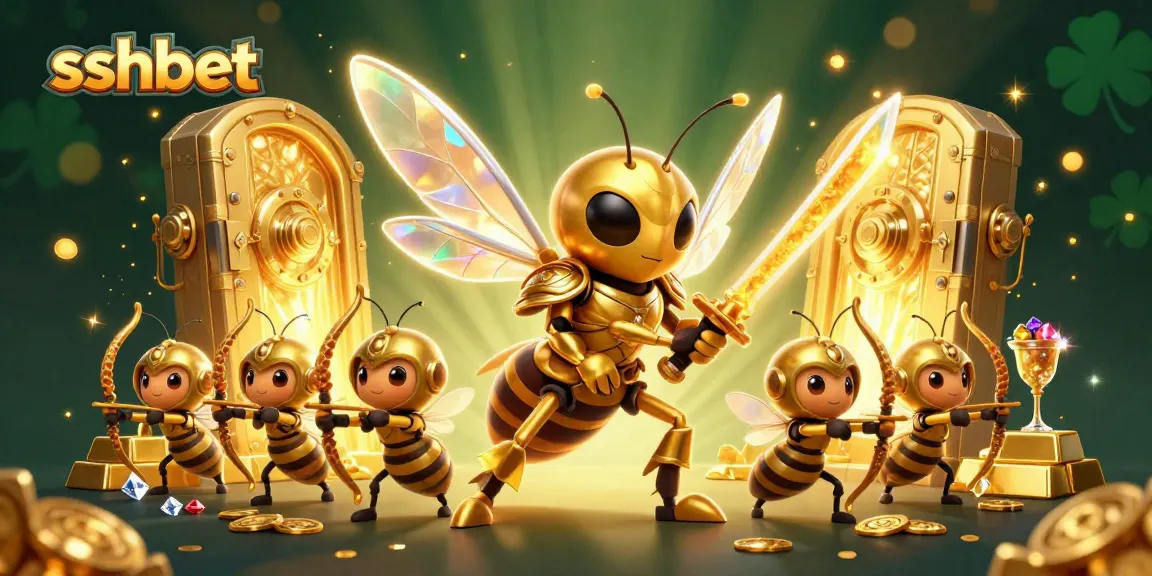 Experience thrilling gaming action at sshbet with a dazzling 3D casino illustration.