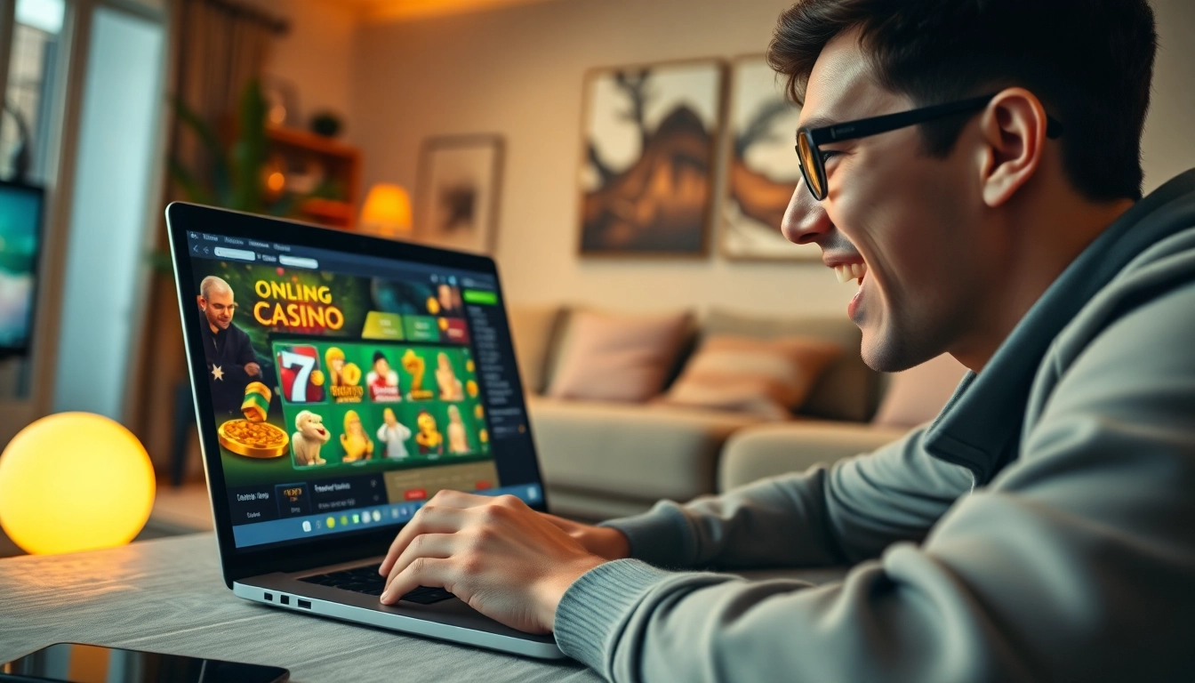 Die Webseite casinospielen.de zeigt ein spannendes Online-Casino-Erlebnis mit lebendigen Grafiken und Benutzerinteraktion.