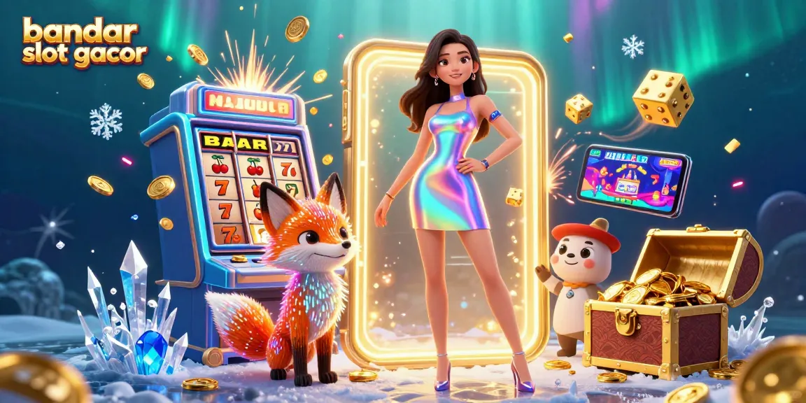 Experience the thrill of "bandar slot gacor" with our colorful casino scene featuring jackpot excitement.