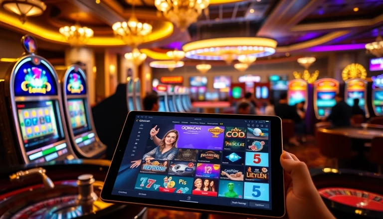 The buzz of excitement at QQMacan casino with illuminated slot machines and dynamic gameplay.